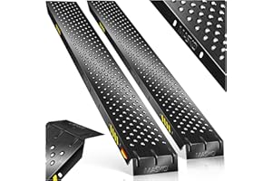 MASKO® 2X Rampa de Carga 400 kg | Acero galvanizado | Antideslizante | 200 kg* por Pieza | Máximo 400 kg* por par | Rampa de Carga para Motocicletas ATV y Cuatrimotos