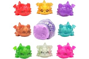 Aphmau MeeMeow Mystery Squishy-figurer; serie 4 – drakar, hemlig låda, 1 av 8 möjliga Dragon MeeMeows, officiell Aphmau Merch