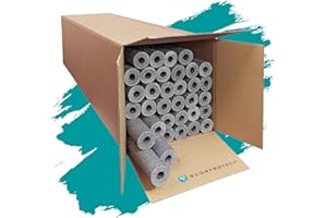 Scorprotect® voller Karton PE Rohrisolierung grau, angeschlitzt 25 Meter (Grau, 22 x 25 mm x 1 Meter)