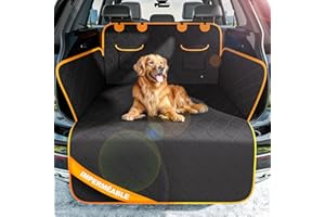 DZKKIUR Funda Maletero Coche Perros - Protector Maletero Coche Perros Antideslizante Impermeable para Mascotas - 183x176cm Funda Maletero Coche con 2 Bolsillos Grandes - Para Autos Pequeños y Medianos