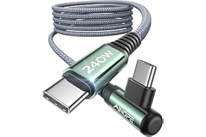 AINOPE 240 W USB C na USB C Cable 3M, Type C to Type C Cable Fast Charging, USB C Charger Cable Right Angle