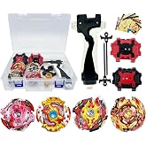 Gytobytle 4in1 Battle Spinning Tops with Launchers, Handles and Organizer Box, Battle Tops for Kids