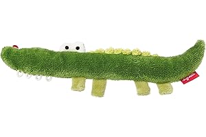 SIGIKID 41178 Rassel Krokodil Red Stars Mädchen und Jungen Babyspielzeug empfohlen ab Geburt grün