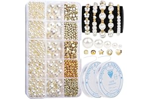 VESZOEN 720 Pezzi Perline per Braccialetti Set perline per Gioielli Fai Da Te Perle per Bigiotteria Perline per Braccialetti Adulti Beads for Bracelets per la Creazione di Gioielli, Collane, Bracciali