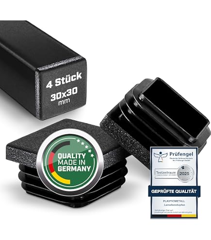 15 STK Rohrstopfen 30x30 mm, Lamellenstopfen 30x30 mm, Schwarz Vierkant 15 STK Rohrstopfen 30x30 mm, Lamellenstopfen 30x30 mm, Schwarz Vierkant