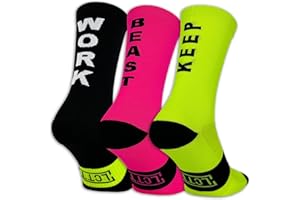LCTT Chaussettes de Sport Techniques Compressives, Conçues Pour la Haute Performance Dans la Pratique Sportive de la Course à Pied, du Cyclisme, du CrossFit, du Gymnase, Coolmax.