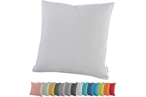 ‎HEIMTEXLAND heimtexland ® Outdoor Lounge Dekokissen Lotus Effekt wetterfest schmutz- und wasserabweisend Garten Kissen 45x45 Outdoorkissen Typ551 Hellgrau