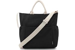 Prite Shopper Tasche Damen Groß Cordtaschen Tote Bag Cord Beuteltasche Stofftasche mit Verstellbarem Schultergurt für Arbeit Reisen Einkaufen Schule College