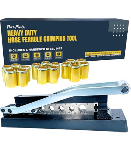 Interstate Pneumatics H456K 3 In 1 V-Grip Type Crimper Kit For 1/4 Inch 3/8 Inch 5/16 Inch 1/4 Inch 1/8 Inch And 3/16 Inch Hose I.D - Foto 12