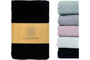 ‎MOMOMUS MOMOMUS Dünne Tagesdecke, Bettüberwurf Vielseitiger oder Dünne Überwurf für Bett - Leichte, Praktisch, Komfortabel - Ideal als Überwurfdecke für Sofa, Sessel und Bett - Schwarz, 230x260 cm