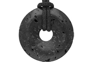 Ädelsten munk Ø 30 mm + bomullsband natursten hänge halsband