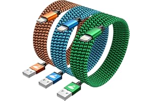 Aioneus Cable iPhone 2M 3Pack, Apple MFi Certificado Cargador iphone Carga Rapida Cable USB iPhone Nylon Trenzado Cable Lightning para iPhone 14 13 12 11 XS Pro MAX XR X 8 7 Plus 6S, iPad