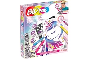 Blopens - Set d'Activités Licornes Paillettees - Dessins et Coloriages - Dès 5 ans - Lansay