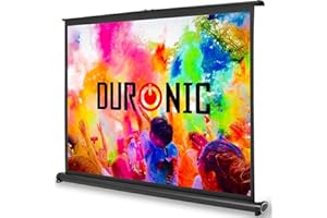 Duronic Projector Screen DPS50 /43, Portable 50” Desktop Projection Screen for School Home Theatre, Table-Top projector screen with 4:3 Ratio