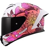 LS2, RAPID III POPPIES II Full Face Motorcycle Helmet White Pink M