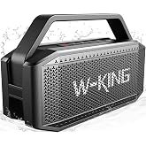 W-KING Subwoofer'lı Taşınabilir Y&uuml;ksek Bluetooth Hoparl&ouml;rler, 60W Dış Mekan Hoparl&ouml;rleri Bluetooth Kablosuz Su Ge&ccedil;irmez Hopar