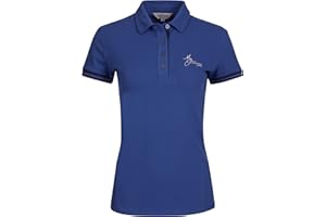 LeMieux Women's Short Sleeve Polo Shirt - Soft Flattering Slim Fit Button Up - Casual Breathable Quick Dry Golf Tennis Sports Ladies Activewear Top