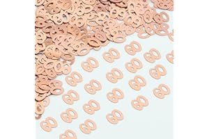 ERTZINLA 30g Rose Gold 60th Birthday Confetti Foil Metallic Glitz Table Scatter Sprinkles Age Bday Party Decorations