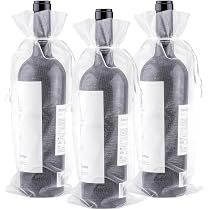 SHATCHI Sacchetti Regalo Olografici Per Bottiglie: 12 Pezzi Assortiti, 36x12x10 Cm, Natale E Feste