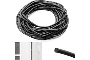 OKOSS 10 Meter Fugen Dichtschnur, Ø 4mm Dichtung Schaum Rundschnur, EPDM Runde Dichtschnur für Fugen, Schwarz Fugendichtschnur, Fugenfüllprofil für die Nahtdichtung von Türen und Fenstern (10 m - Ø 4 mm)