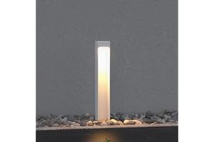 Mai & Mai Lampe sur Pied Extérieur Lapme Jardin Blanc 60x60x400mm Éclairage Extérieur de Jardin LED IP65 Desgin BaldersLights