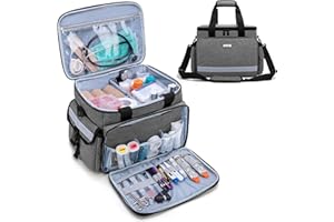 CURMIO Sac Infirmière Libéral, Sac de Rangement pour Fournitures Médicales d'urgence, Pratique pour Les Kinésithérapeutes, Les Médecins, Le Personnel de Santé à Domicile, Gris (Sac Seulement)