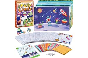 Mostof Transfer Foil Craft Kits for Kids, DIY No Mess Creative Art Foil Animals Stickers Toy, Gifts for Boys Girls Ages 4 5 6 7 8 (12 Theme)