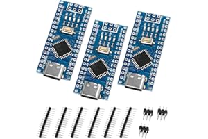 Nano V3 USB Board Binghe 3 Pcs Nano Module V3 with 328PB Chip Module CH340G Controller 5V/16MHz Type-C Interface 328PB-AU Microcontroller Compatible with Arduino