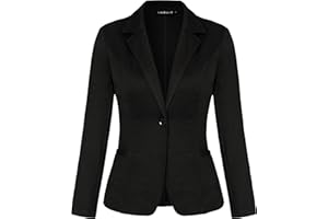 MINTLIMIT Women Slim Fit One Button Office Blazer Casual Jacket Long Sleeve Suit with Pockets