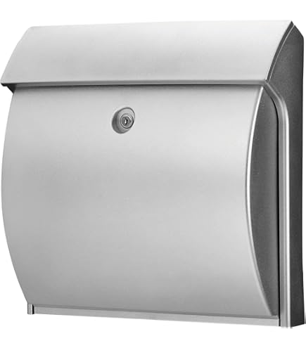Burg-Wächter brievenbus met openingsstop, A4-inworp-formaat, EU-norm EN 13724, verzinkt staal, Modena 857 W, wit