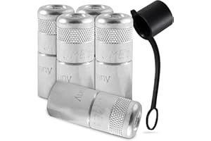 Umeta® Kit de presse à graisse hydraulique M10 x 1 - Raccord hydraulique robuste à 4 mâchoires avec capuchons de protection - Qualité durable - Kit complet professionnel pour graisseurs (10 (M10 x 1))