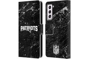 Head Case Designs Officially Licensed NFL Marble New England Patriots Artwork Leather Wallet Case Compatible With Samsung Galaxy S21 5G