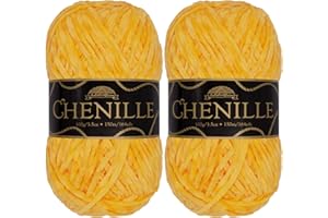 BAMBOOMN JubileeeYarn Hilo de felpilla, peso peinado, 100 g/madeja, topacio, 2 madejas