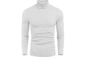 COOFANDY Herren Pullover Feinstrick Langarm Rollkragenpullover Winter Pullover Slim fit Freizeit Rollkragen