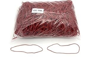 Progom - Elastiques caoutchouc - 150(Ø95) mm x 1.7mm - Coloris rouge - Sac de 1kg