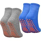 NATUCE Calze Antiscivolo 2 Paia Calzini Sportivi Uomo e Donna Sport Calze da Sport Yoga Pilates Fitness Arti Ginnastica