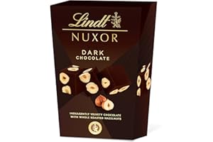 Lindt Nuxor Bombones de Chocolate Negro y Avellanas, Chocolate Lindt, chocolate con frutos secos, Bombones para regalar, 150g