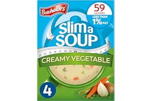 Batchelors Slim a Soup Cream of Vegetable Instant Soup, Low Fat, 4 Sachets Per 59 g (Pack of 1)