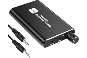 KUYIA HiFi Headphone Amplifier,Portable 3.5mm And Type C Audio Rechargeble HiFi Earphone Headphone Amp with Lithium Battery and Aluminum Matte Surface for MP3/MP4 /Phones/Digital Players/Computers