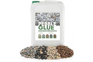 POLYBOUND 5L Pebble Glue® – Resin Gravel Glue for Water-Based Stones, Bark, Patios, & Mulch for Garden Paths – Weather-Resistant Gravel Binder, Last all Seasons – Child & Pet Safe, Ready to Use