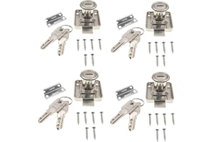 JZK 4 Pezzi serratura a cilindro per cassetto cassettiera scrivania con chiavi uguali, serratura per anta armadietto armadio cucina guardaroba