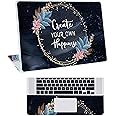 Inkykart Floral D26 Top+Wrist Pad Vinyl Laptop Skin/Sticker/Cover for 14 Inches Laptops Laminated-Removable-HD Quality Compatible for Hp-Dell-Sony-Lenovo-Asus etc.(13.8x9.6 Inches)
