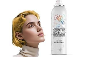 HIESGIE Gold Temporary Hair Color Spray - Gentle Formula, Washable & Non-Sticky | Instant Golden Hair Dye Alternative for Adults | Halloween, Costume, Party Makeup, 150ml