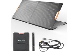 ATZ POWER für Solargeneratoren Solarpanle Faltbar 120W Doppelseitiges，30% höhere Effizienz，mit USB-A, USB-C, DC, ANDERSON, XT60 Ports. zum Laden von Handys, Laptops, etc