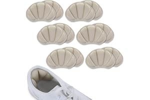 Sibba 6 Paires de Talonnettes pour Chaussures SurdimensionnéEs Inserts de Talon Grips Adhésifs Talon Protège-Talon Semelles Réparation Talon Empêche Le Glissement du Talon Abrasion Talon Femme Homme