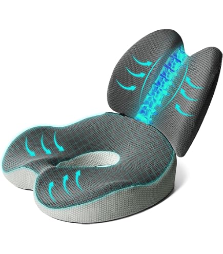 Seeknow Lumbar Support For Chair Back Support For Couch Lumbar For Car Office Chair Back Cushion For Lower Back Pain Memory Foam Back Rest For Desk Chair, Recliner, Car Seats