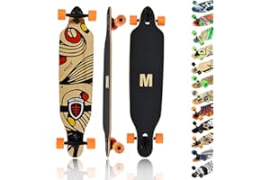 MAXOFIT IHR PARTNER FÜR SPORT UND FREIZEIT Maxofit Longboard dans différents Designs avec Planches en érable/Bambou de qualité supérieure pour débutants et confirmés
