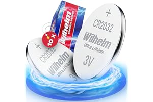 Wilhelm - Pila a bottone al litio, 10 x CR 2032 3V CR2032 DL2032