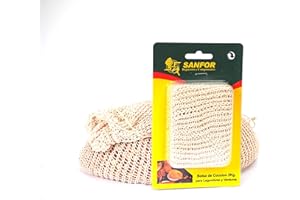 SF SANFOR Bolsa de cocción legumbres de 2 kg | Apta para Todo Tipo de ollas a presión | Algodón 100% | Color Marrón