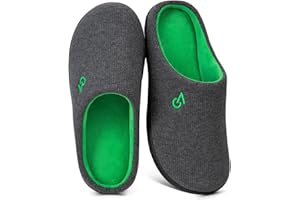 VeraCosy Hombre Zapatillas casa de espuma con memoria de dos tonos